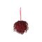 Hanger Bal Glitter Leaves Donkerrood D10 Cm Kunststof 