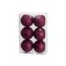 Kerstbal Set6 Glitter Aubergine D8cm Kun Ststof 