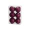 Kerstbal Set6 Glitter Aubergine D8cm Kun Ststof 