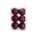 Kerstbal Set6 Glitter Aubergine D8cm Kun Ststof 