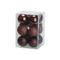 Kerstbal Set12 Mix Chocolat D6cm Kunstst Of 