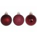 Kerstbal Set12 Mix Bordeaux D6cm Kunsts Tof 