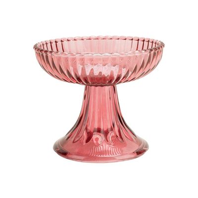 Coupelle On Foot Vieux Rose 14x14xh12cm Rond Verre  Cosy @ Home