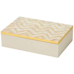 Cosy @ Home DOOS CREME 20X13,5XH5,5CM RECHTHOEK HOUT 