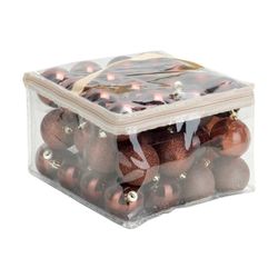 Kerstbal Set48 Mix Chocolat D6cm Kunstst Of 