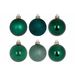 Kerstbal Set48 Mix Donkergroen D6cm Kuns Tstof 