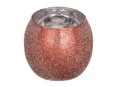 Theelichthouder Sugar Roze D7xh7cm Glas 