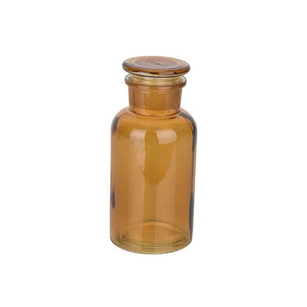 Fles Met Stop Deco Camel 8x8xh18cm Rond Glas 500ml 