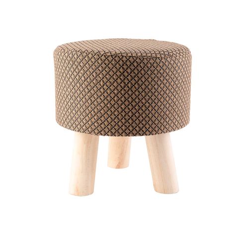 Pouf Brun 28x28xh30cm Bois   Cosy @ Home