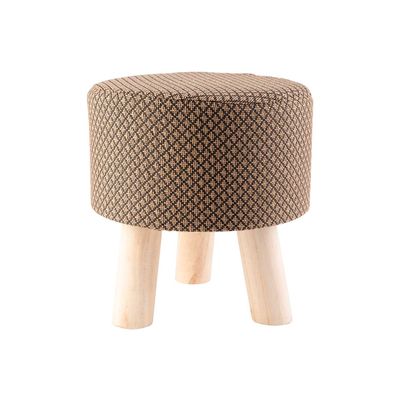 Pouf Brun 28x28xh30cm Bois   Cosy @ Home