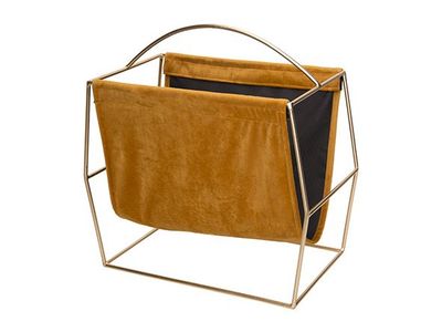 Porte-revues Velvet Ocre 37x20xh37cm Met Al