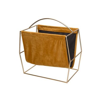 Porte-revues Velvet Ocre 37x20xh37cm Met Al  Cosy @ Home