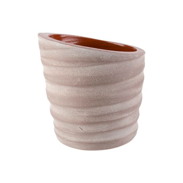 Bloempot Cinnamon  Taupe 16x16xh16cm Ron D Conisch Aardewerk 