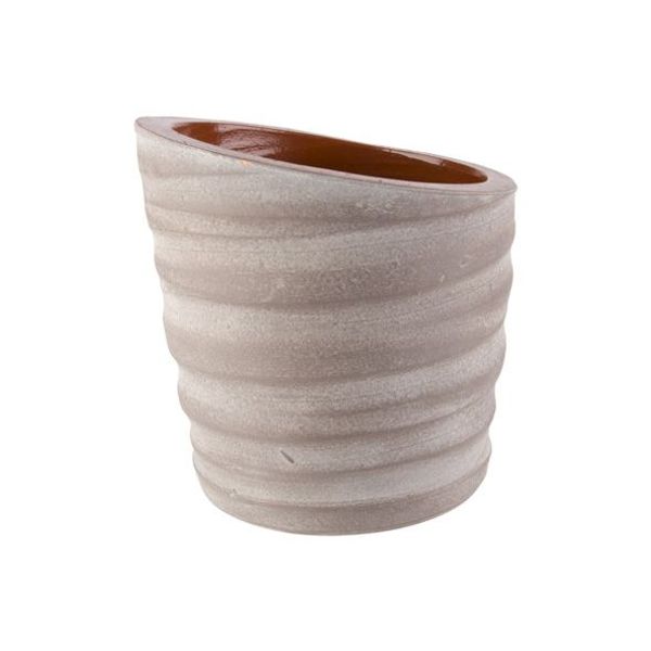 Bloempot Cinnamon  Taupe 16x16xh16cm Ron D Conisch Aardewerk 