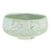 Schaal Flowers Lustre Finish Grijsgroen 16x16xh8cm Rond Aardewerk 