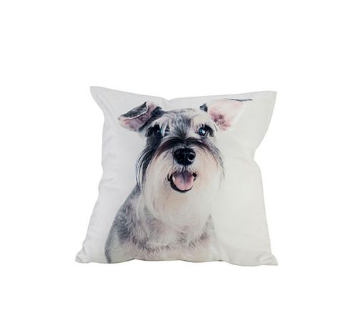 Kussen Dog Grijs 40x40xh10cm Polyester   Cosy @ Home