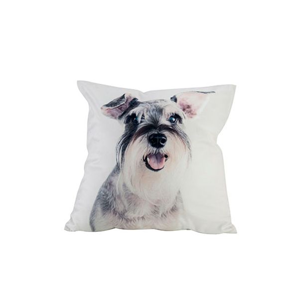 Kussen Dog Grijs 40x40xh10cm Polyester  