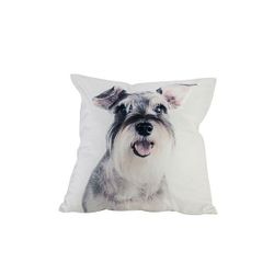 Cosy @ Home Kussen Dog Grijs 40x40xh10cm Polyester  