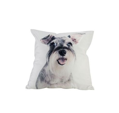 Kussen Dog Grijs 40x40xh10cm Polyester   Cosy @ Home