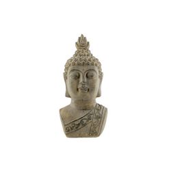 Cosy @ Home Tete Buddha Sable 13x10,5xh28cm Allonge Ciment 