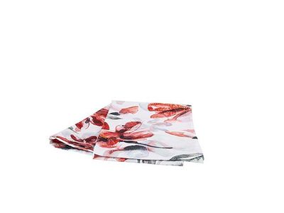 Tafelloper Pink Flowers Wit 40x140cm Pol Yester