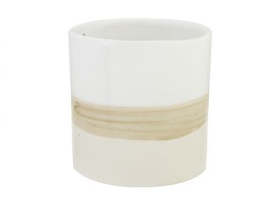 Bloempot Degraded Beige 10x10xh10cm Cili Ndrisch Aardewerk Degraded