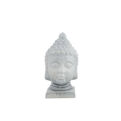 Hoofd Buddha Soft Grey Glazing Grijsxh30 Cm Aardewerk 