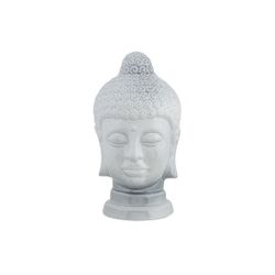 Hoofd Buddha Soft Grey Glazing Grijsxh38 Cm Aardewerk 