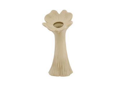 Vase Flower Matt Finish Beige 11,3x9,8xh 24cm Allonge Ceramique