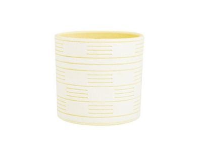 Bloempot Lolly Geel 13,5x13,5xh13cm Cili Ndrisch Aardewerk