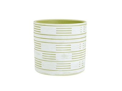 Bloempot Lolly Groen 13,5x13,5xh13cm Cil Indrisch Aardewerk