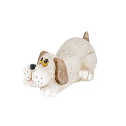 Hond Puppy Lying Zand 21,5x12,5xh11cm La Ngwerpig Keramiek 