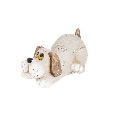 Chien Puppy Lying Sable 21,5x12,5xh11cm Allonge Ceramique  Cosy @ Home