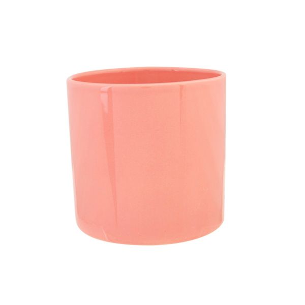 Cosy @ Home Bloempot Roze 13x13xh13cm Cilindrisch Aa Rdewerk