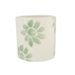 Bloempot Flower Print Groen 13x13xh13cm Cilindrisch Aardewerk 