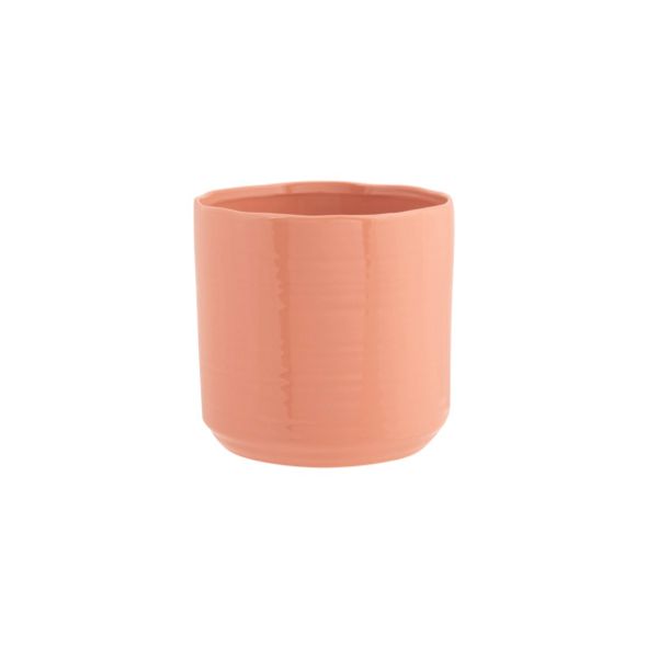 Cosy @ Home Bloempot Oud Roze 11x11xh10,5cm Cilindri Sch Aardewerk