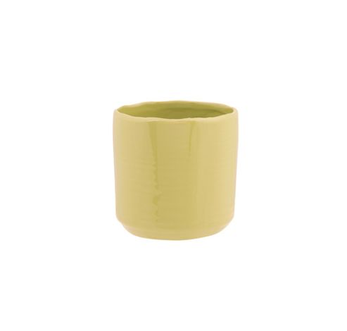 Cachepot Vert Olive 13x13xh12,5cm Cylind Rique Gres  Cosy @ Home