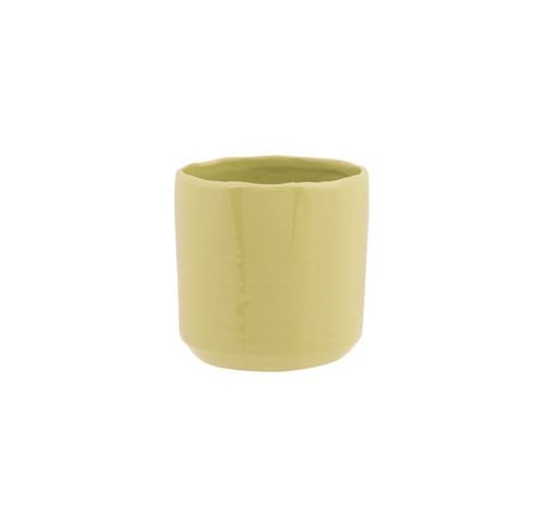 Cachepot Vert Olive 13x13xh12,5cm Cylind Rique Gres  Cosy @ Home