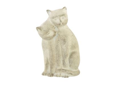 Kat Duo Sitting Grained Beige 28x28xh30c M Aardewerk