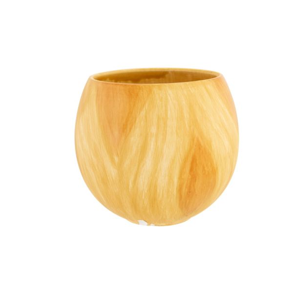 Cosy @ Home Bloempot Olive Wood Look Natuur 12,5x12, 5xh11cm Bol Aardewerk