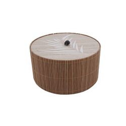 Cosy @ Home Doos Bruin 17,8x17,8xh9,5cm Rond Hout 