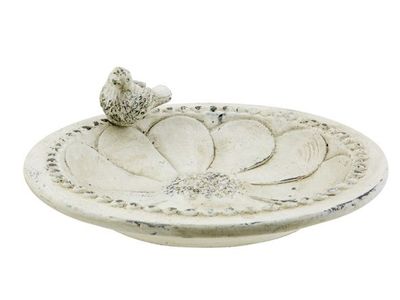 Schaaltje Bird - Feeder Creme 20x20xh9cm  Rond Cement