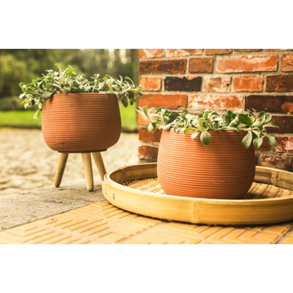 Cachepot Terracotta 17x17xh12cm Rond Ker Amiek 