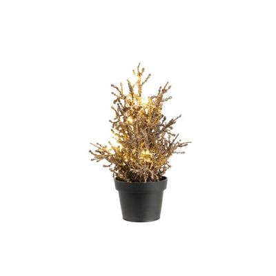 Arbre De Noël 7 Led Lights Glitter Cuivr E 13x13xh22cm Plastic Excl 2piles Cr203  Cosy @ Home