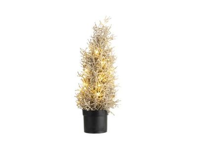 Kerstboom 25 Led Lights Glitter Champagn E 15x15xh43cm Kunststof Excl 3 Aaa Batt