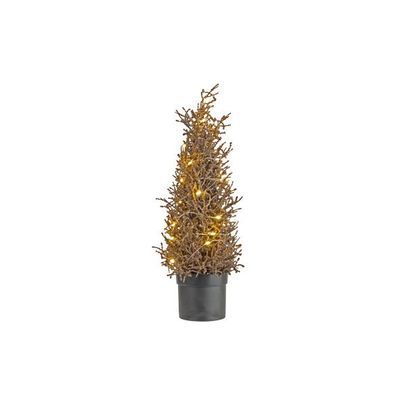 Arbre De Noël 25 Led Lights Glitter Cuiv Re 15x15xh43cm Plastic Excl 3 Piles Aaa  Cosy @ Home