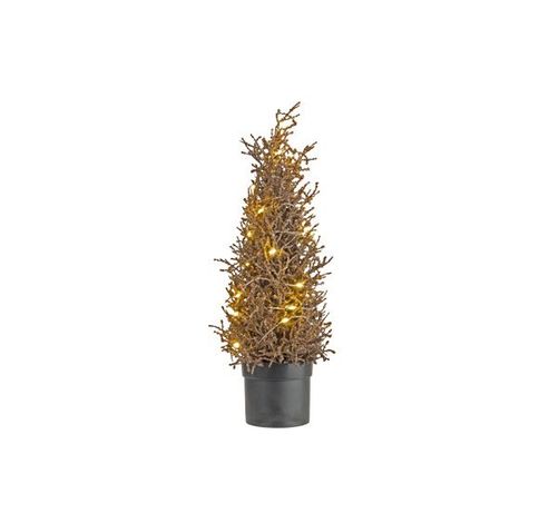 Arbre De Noël 25 Led Lights Glitter Cuiv Re 15x15xh43cm Plastic Excl 3 Piles Aaa  Cosy @ Home