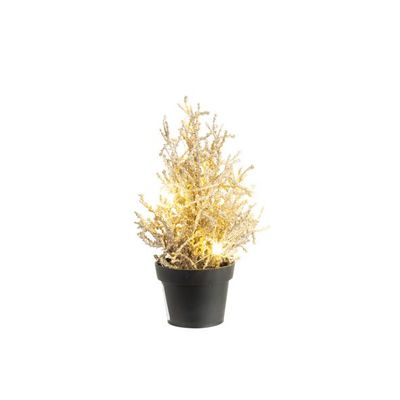 Arbre De Noël 7 Led Lights Glitter Champ Agne 13x13xh22cm Plastic Excl 2 Cr2032   Cosy @ Home