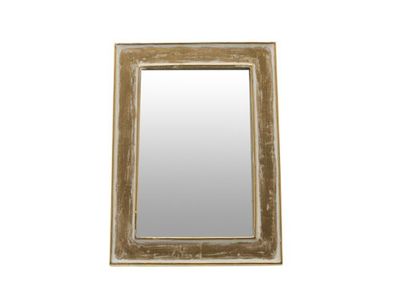 Cadre Photo White Wash Beige 18,3x13,3xh 2,2cm Rectangle Resine