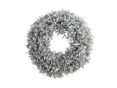 Krans Buxus Glitter Zilver 30x30xh7cm Ku Nststof